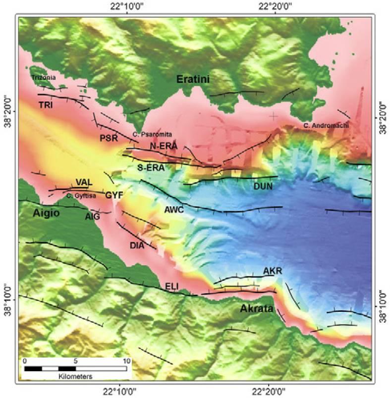 Περιοχές Μελέτης Γεωλογική Επισκόπηση Κεφάλαιο 3 τεκτονικές συνθήκες που επικρατούσαν στην περιοχή και εµπόδιζαν την απόθεση στο κατώτερο τµήµα των ριπιδίων αυτών.