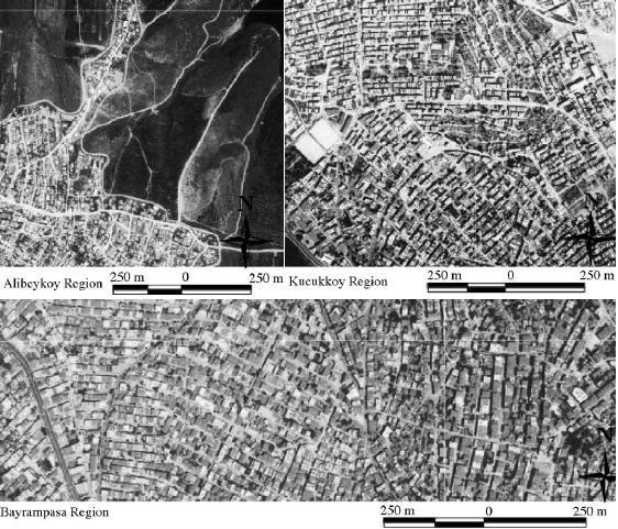 Εικόνα 3.19: Αεροφωτογραφίες της περιοχής μελέτης (1996). (Πηγή: Kaya and Curran, 2005) Στη συνέχεια, ακολούθησε μη εποπτευόμενη ταξινόμηση με τη βοήθεια του λογισμικού ISODATA.