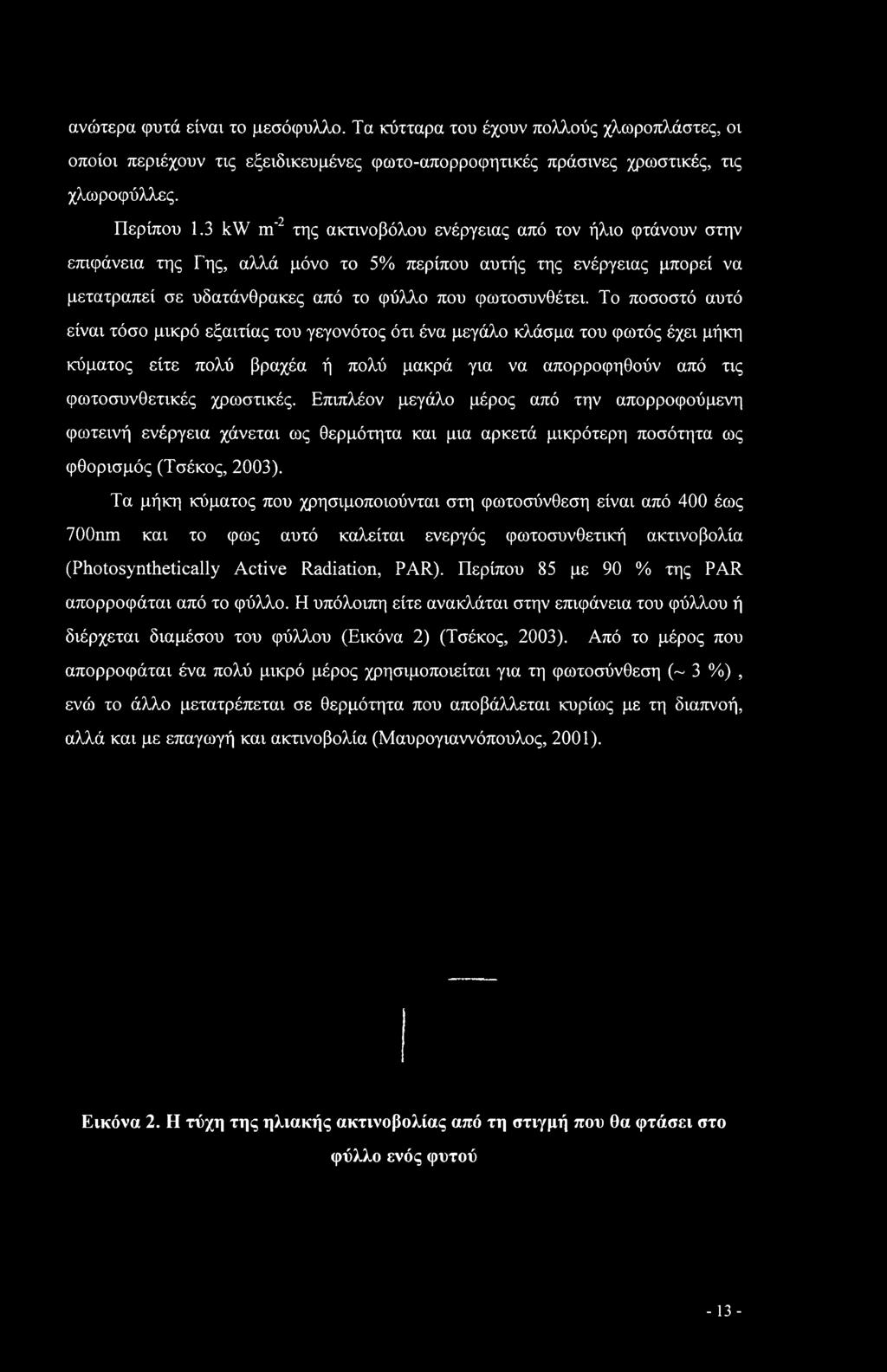 Το ποσοστό αυτό είναι τόσο μικρό εξαιτίας του γεγονότος ότι ένα μεγάλο κλάσμα του φωτός έχει μήκη κύματος είτε πολύ βραχέα ή πολύ μακρά για να απορροφηθούν από τις φωτοσυνθετικές χρωστικές.