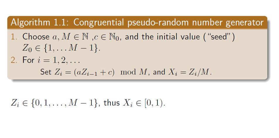 Pseudo-Random Number Generators A