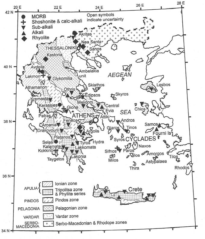 ΠΑΛΑΙΟΖΩΙΚΟΣ (ΕΡΚΥΝΙΟΣ) ΜΑΓΜΑΤΙΣΜΟΣ Ερκύνια πλουτωνικά πετρώματα Pe-Piper &