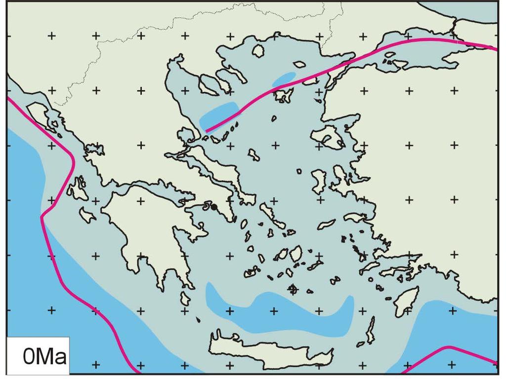 Κύριες ομάδες (5) καινοζωικών πυριγενών πετρωμάτων στον Ελλαδικό χώρο Pe-Piper & Piper 2002 Τόξο Ν. Αιγαίου Πλειόκαινο - Τεταρτογενές Οπισθοτόξιοι τραχείτες, βασάλτες κλπ.