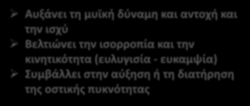 ικανότητα Μειώνει την πιθανότητα πρόκλησης πτώσεων (σε