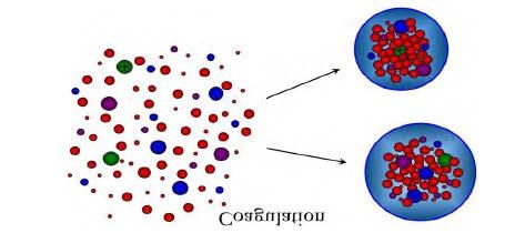 Εικόνα 4.4: Συσσωμάτωση (Kathman, 2008). Χημικές αντιδράσεις: Πολλές φορές μέσα στο ίδιο το αερόλυμα λαμβάνουν χώρα χημικές μετατροπές, με αποτέλεσμα τη δημιουργία στερεού προϊόντος (π.χ. οξείδωση SO 2 σε SO 4-2 ).