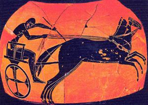 Προστάτης του αγωνίσματος της αρματοδρομίας θεωρείτο ο θεός Ποσειδώνας.