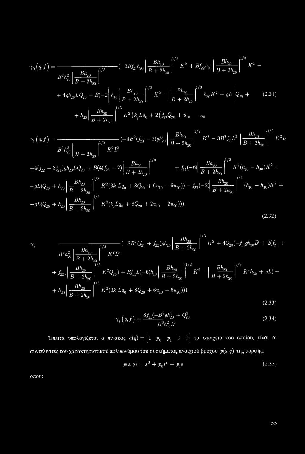 /) = 3 i,3 BAh 20, B + 2ft20 1/3 K2L2 +4(/22 ~ 3f21)gh20LQ20 + 5(4(/23-2) +i7-ft)q2o + ^20 +5^)(?