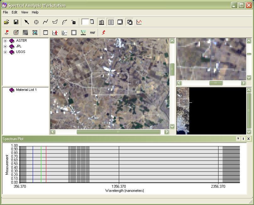 Advanced Hyperspectral Tools, Spectral Analysis Workstation στο λογισµικό ERDAS IMAGINE 9.0. Εικόνα 16.