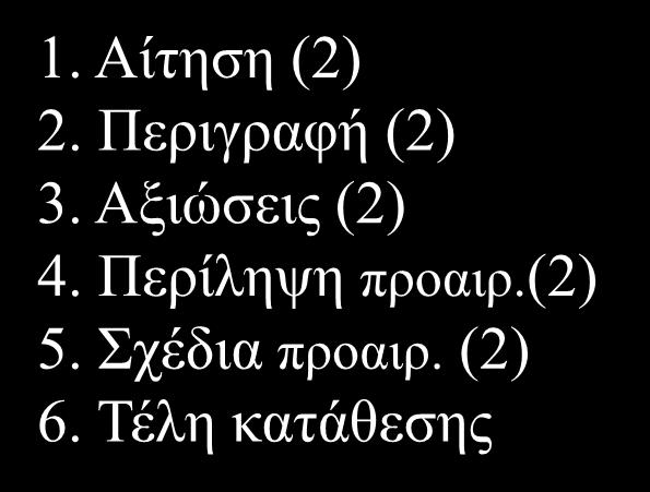 Χ Κατάθεση Τυπικός Ελεγχος Διορθώσεις Συμπληρώσεις Τέλος έκθεσης έρευνας 4μηνο Σύνταξη