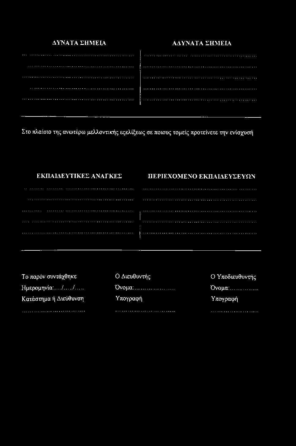 ΠΕΡΙΕΧΟΜΕΝΟ ΕΚΠΑΙΔΕΥΣΕΥΩΝ Το παρόν συντάχθηκε Ημερομηνία:.../... /.