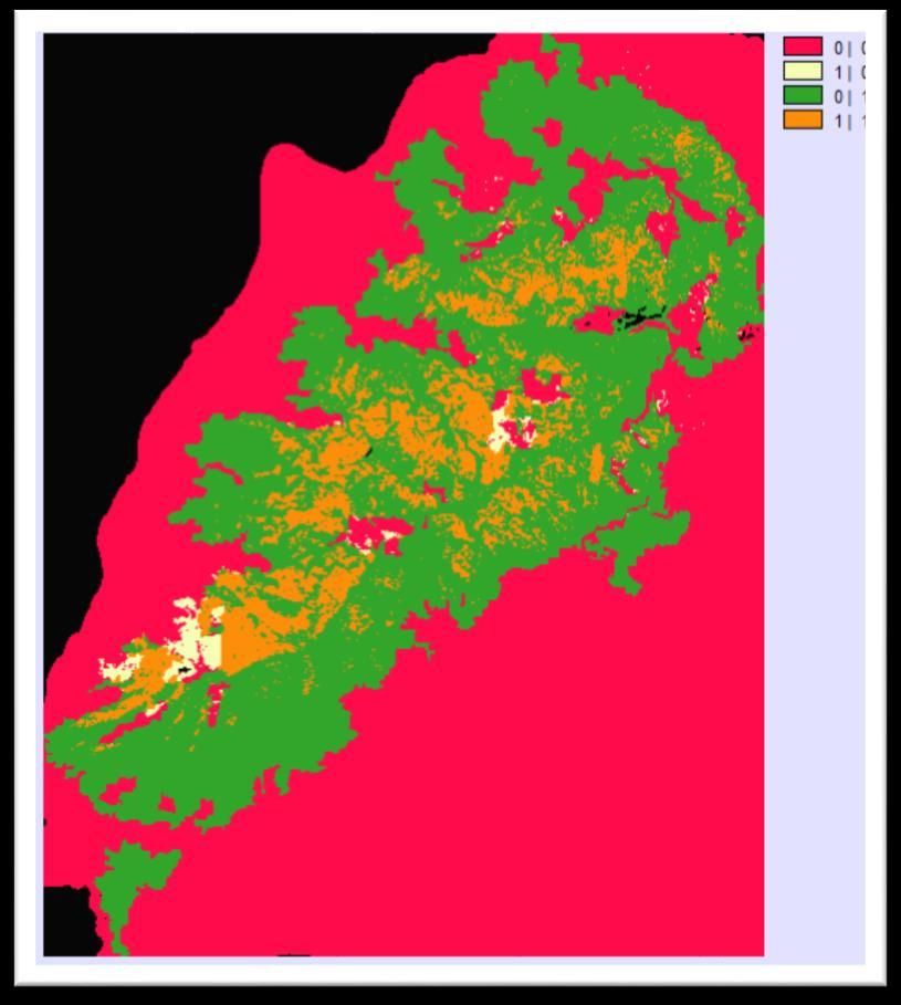 Εκτίμηση ακρίβειας για την πυρκαγιά του 1989 από τις ακραίες κλάσεις Πίνακας 28: Πίνακας σφαλμάτων για την πυρκαγιά του 1989 με τη μέθοδο των z-score θεωρώντας ως μεγάλες αλλαγές τις δύο ακραίες