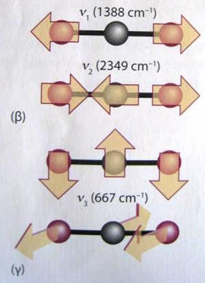 Δονήσεις πολυατομικών μορίων Raman οι ενεργοί κατά Raman κανονικοί τρόποι δόνησης προκαλούν μεταβολή στην πολωσιμότητα (Εν γένει απαιτείται η χρήση των ιδιοτήτων μοριακής συμμετρίας) Αρχή