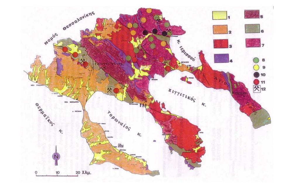 Εικόνα 1 Γεωλογικός Χάρτης ΙΓΜΕ ΥΠΟΜΝΗΜΑ 1. Λιμναίες, χερσαίες και σύγχρονες αποθέσεις: άργιλοι, άμμοι, κροκαλοπαγή, κοκκινοχώματα, μάργες, πλευρικά κορήματα, κώνοι κορημάτων και παράκτιες αποθέσεις.