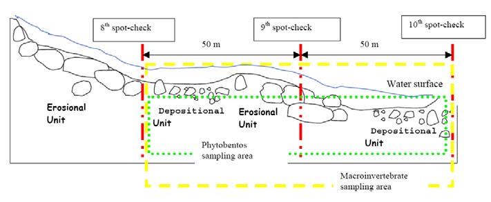 Η θέση των RHS spot-checks σε σχέση με τις θέσεις δειγματοληψίας των