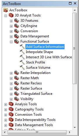 Εικόνα 3.36: Η επιλογή του εργαλείου «Add Surface Information».