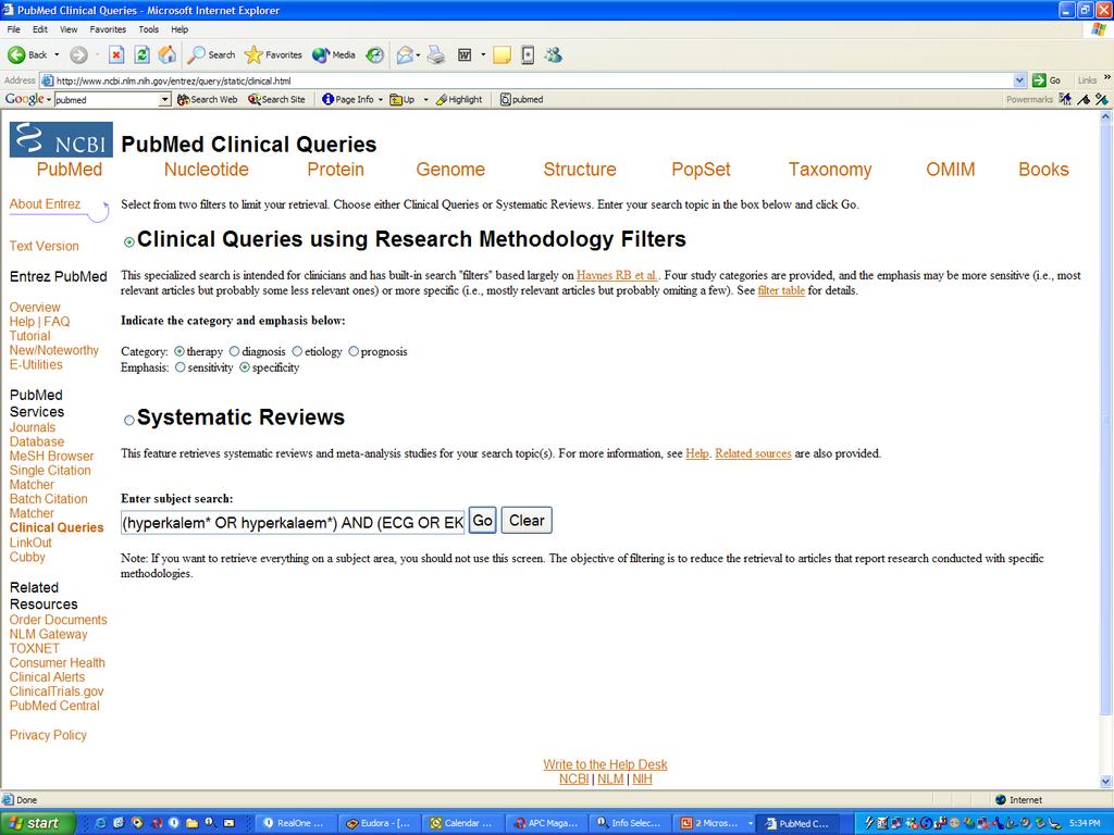 PubMed via Google Diagnosis
