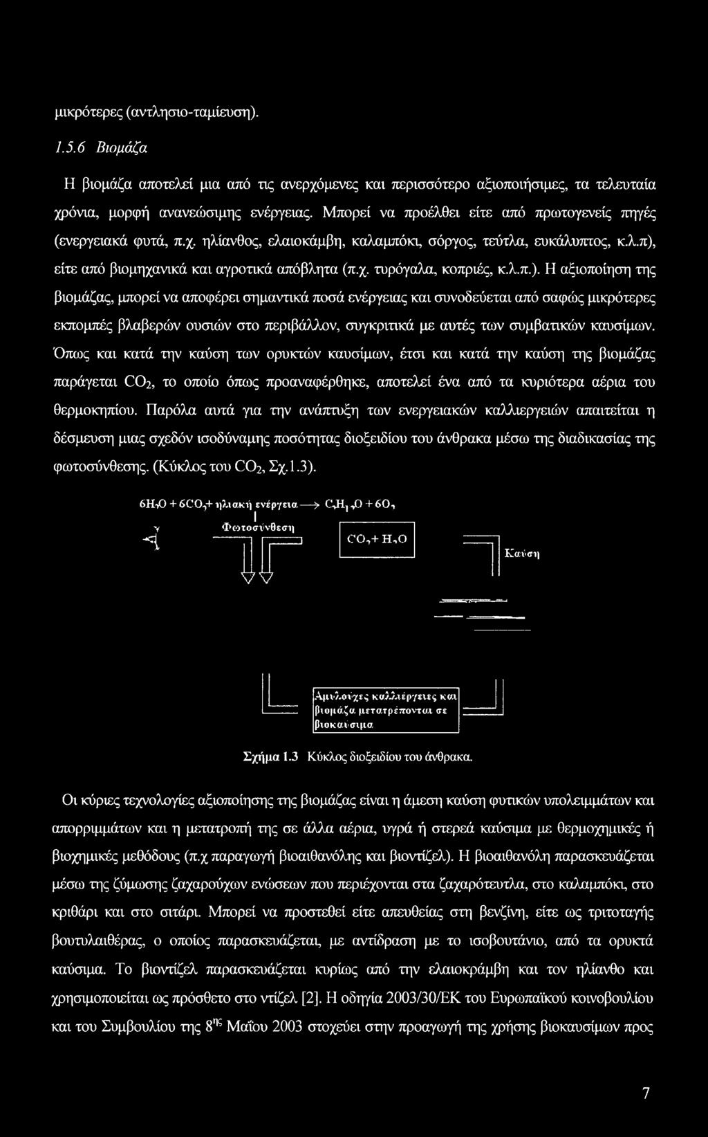 π.). Η αξιοποίηση της βιομάζας, μπορεί να αποφέρει σημαντικά ποσά ενέργειας και συνοδεύεται από σαφώς μικρότερες εκπομπές βλαβερών ουσιών στο περιβάλλον, συγκριτικά με αυτές των συμβατικών καυσίμων.