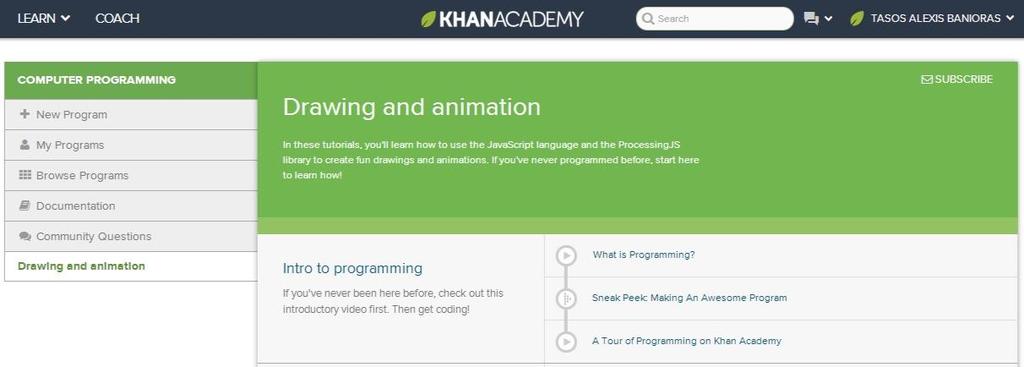 4.1.8 Khan Academy H Khan Academy μεθίλεζε ζαλ ηδέα φηαλ ν Sal Khan ήζειε λα δηδάμεη ζηελ αληςηά ηνπ καζεκαηηθά εμ απνζηάζεσο.