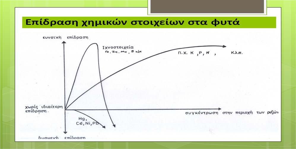 Επουσιώδη για το φυτό Θεμελιώδη ζωτικής σημασίας για το φυτό (=Ουσιώδη στοιχεία, Essential elements) : Ο βιολογικός κύκλος των φυτών εξαρτάται σημαντικά από την παρουσία συγκεκριμένων χημικών