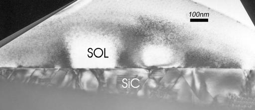 Έτσι το στρώμα SOL έχει πάχος 295nm, το κατώτερο, κυρίως, στρώμα SiC 0.