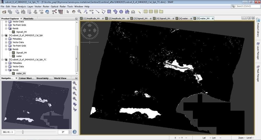 Εικόνα 29. Γεωμετρική διόρθωση δορυφορικής εικόνας Sentinel 1 3.1.7.