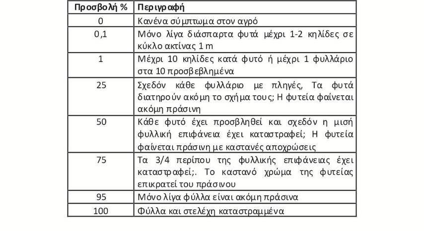 Κλίμακα υπολογισμού του ποσοστού