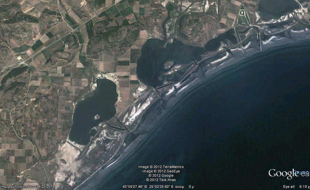 Εικόνα 3. Λιµνοθάλασσες Λάφρη-Λαφρούδα ( ορυφορική εικόνα από Google Earth) 2.