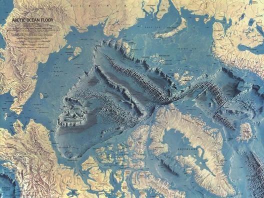 Αρκτικός Ωκεανός Καλύπτεται από παγετώνες Γεωγραφικό όριο Ατλαντικού/Αρκτικού: Ρήγμα Svalbard Περικλύεται από πόλλη εκτεταμένες υφαλοκτηρίδες Σχετικά αβαθής Μέγιστο βάθος: 5450 μ.