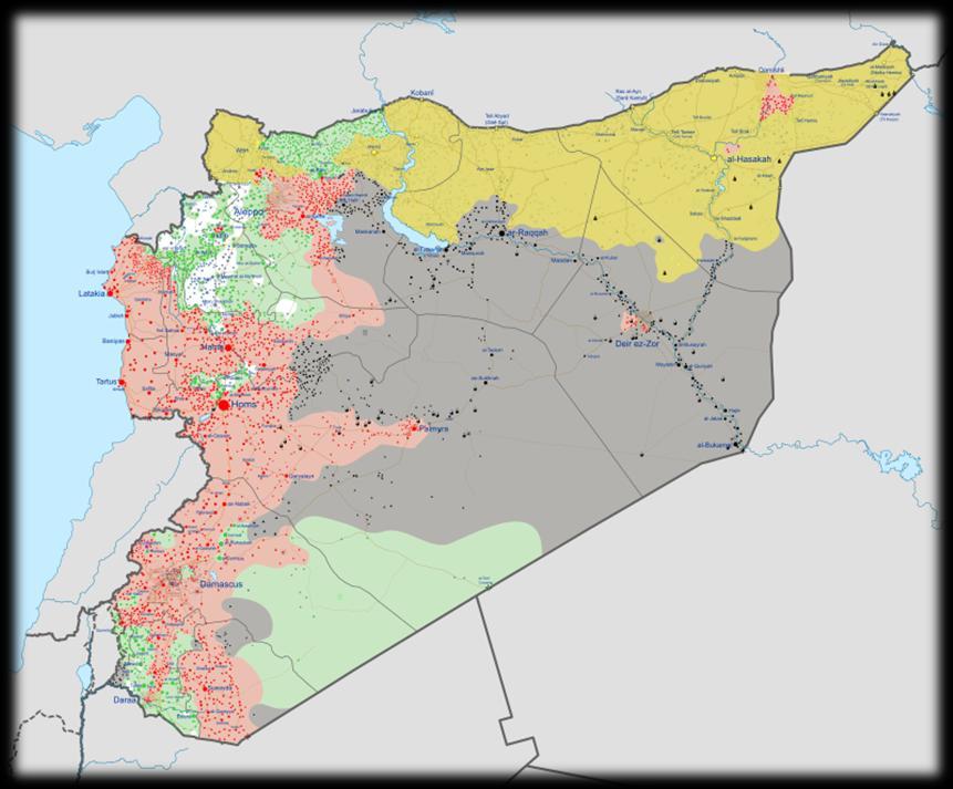 Συρία Military situation in the Syrian Civil War as of January 2017 Controlled by Ba'athist