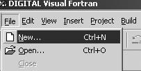 Πώς θα μεταφράσουμε και θα εκτελέσουμε ένα πρόγραμμα στη Compaq Visual Fortran;