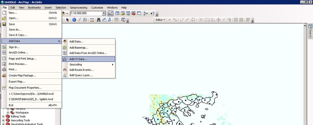 Εικόνα 5.3 Μοντέλο ArcGIS 5.2.