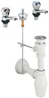 09.832 IT_ Batteria lavabo con sifone e scarico EN_ Three holes basin mixer with trap and po-up waste FR_ Ensemble pour