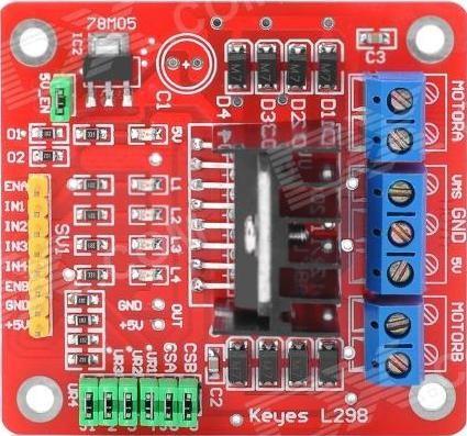 Εικόνα 18 Κινητήρας συνεχούς (DC motor) Η συνδεσμολογία τους είναι απλή, χρειάζονται δύο καλώδια, ένα για την πηγή και ένα για τη γείωση, ενώ ανάλογα το πώς θα συνδεθούν θα είναι και η στρέψη που θα