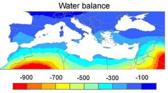 ύψους (mm) υδατικού ισοζυγίου για την περίοδο 2040-2070 σε σχέση