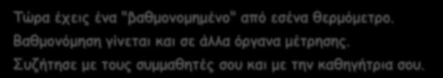 ίση απόσταση μεταξύ τους, από την τιμή 0 0 C έως την τιμή