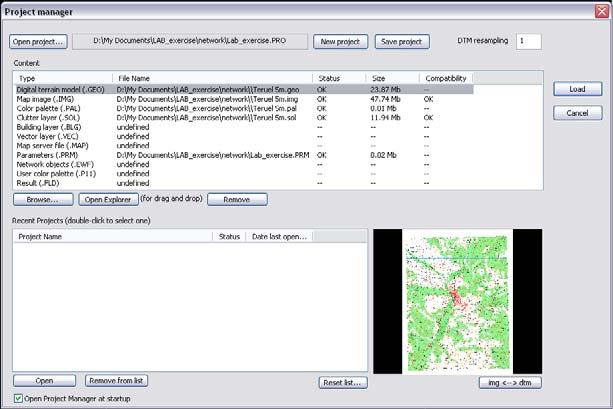 Στο διαχειριστή ηλεκτρονικού έργου επιλέξτε το αρχείο στην αντίστοιχη γραμμή Digital Terrain Model Lab_exercise 5m.GEO Map Image Lab_exercise 5m.IMG Color Palette Lab_exercise 5m.