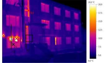 Západná strana budovy Dátum: Čas: Termogram 6.bmt 19. 2.