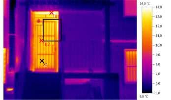 Západná strana budovy Dátum: Čas: Termogram 8.bmt 19. 2.