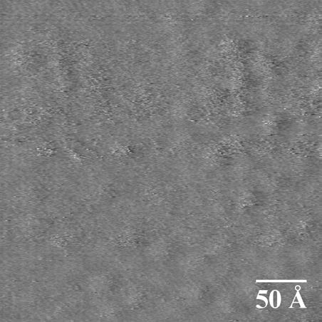 Εικόνες STM (αφιλτράριστες) της τοπογραφίας της επιφάνειας Pt(111)/β"-Al2O 3 υπό συνθήκες ατµοσφαιρικής πίεσης, όπου φαίνονται (α) η