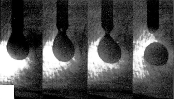 Κεφάλαιο 2 Συγκολλήσεις Μεταλλικών Υλικών ρεύματος η μεταφορά του τηγμένου μετάλλου γίνεται με σταγόνες, ανεξάρτητα από το αέριο προστασίας.