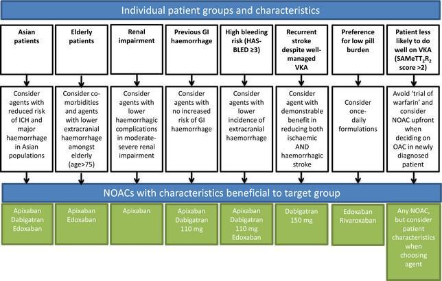 Choosing the right drug to fit the patient when selecting oral anticoagulation for