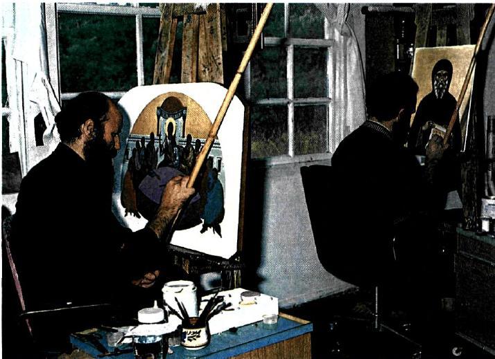 Αγιογράφοι μοναχοί στο Άγιο Όρος. ΘΕΜΑΤΑ ΓΙΑ ΣΥΖΗΤΗΣΗ 1. Γιατί στη βυζαντινή εικόνα τα πρόσωπα, το τοπίο, τα κτίρια δεν είναι μια φυσική απεικόνιση της πραγματικότητας; Τι δείχνει αυτό; 2.