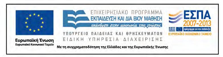 Η παρούσα έρευνα έχει συγχρηματοδοτηθεί από την Ευρωπαϊκή Ένωση (Ευρωπαϊκό Κοινωνικό Ταμείο- ΕΚΤ) και από εθνικούς πόρους μέσω του Επιχειρησιακού Προγράμματος «Εκπαίδευση και Δια Βίου Μάθηση» του