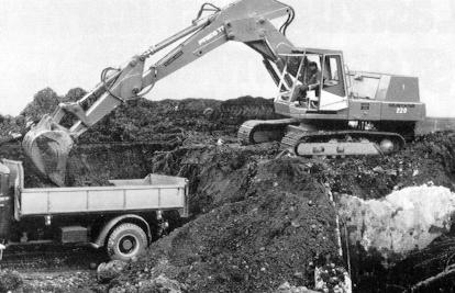 - pentru front de lucru în adâncime se folosesc excavatoare cu lingură întoarsă, graifăre şi dragline; - pentru executarea săpăturilor sub nivelul apei se folosesc excavatoare cu lingură întoarsă,