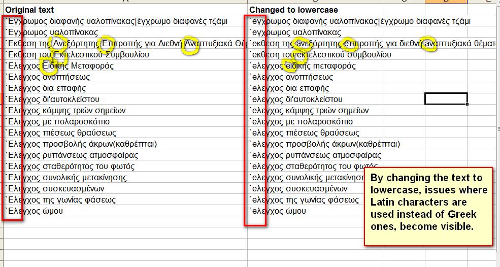 4 ελληνικό κεφαλαίο γράμμα μετά τον τόνο, έτσι και αυτές οι εκδοχές θα έπρεπε να προστεθούν σε μια λίστα εύρεσης/αντικατάστασης.