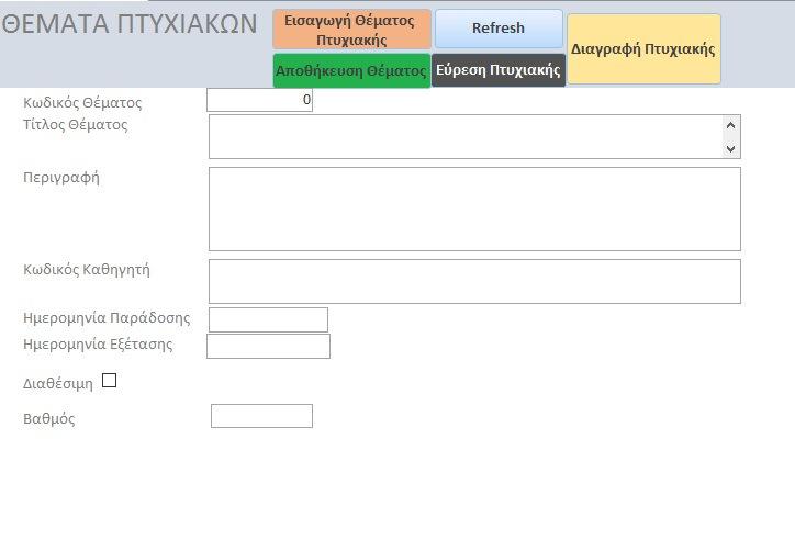 6.3 ΗΜΙΟΥΡΓΙΑ ΦΟΡΜΩΝ ΜΕ ΧΡΗΣΗ MS ACCESS 2013 Όπως αναφέραμε στην εισαγωγή του κεφαλαίου, θα πρέπει να δημιουργήσουμε και τις κατάλληλες φόρμες εισαγωγής δεδομένων στη βάση μας.