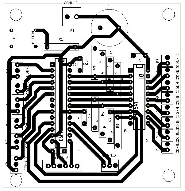 Παράρτημα Β Σχήμα Β.5: Σχέδιο PCB κάτω πλευράς της πλακέτας μικροελεγκτή.