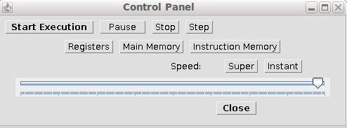 Control Panel: Μπορείτε να ελέγξετε την προσομοίωση απο το παράθυρο Control Panel.