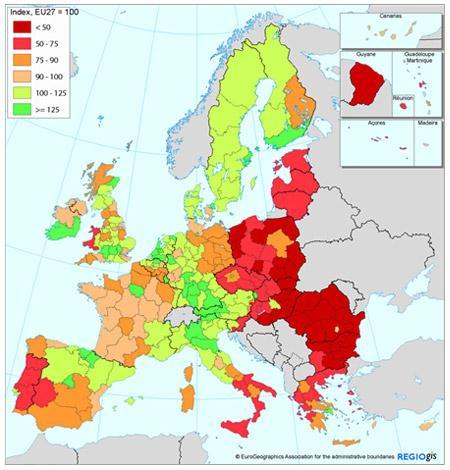 podkopalo niektoré zo základných kameňov EÚ, akými sú jednotný trh alebo spoločná mena euro. Počas rokov 2007 2013 EÚ preinvestuje v európskych regiónoch celkovo 347 miliárd EUR. Obrázok 4.