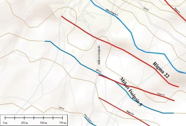 239 km ΔΕΙΚΤΗΣ ΔΑΝΤΕΛΩΣΗΣ S5: Εικόνα 121 Απεικόνιση του 22 ου ρηξιγενούς πρανές και της
