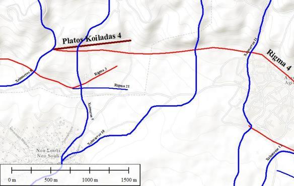 ΠΛΑΤΟΣ ΚΟΙΛΑΔΑΣ 4: Εικόνα 133 Η θέση της τέταρτης τομής όπου